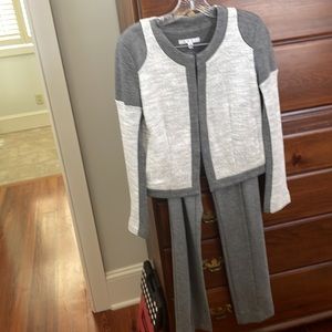 Casual knit pants outfit.